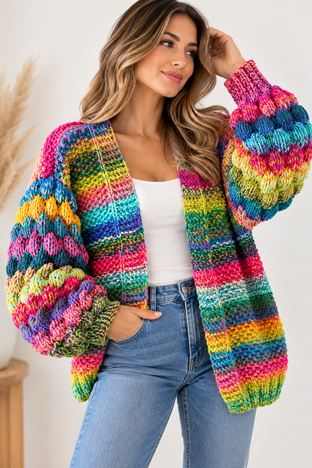 cardigan arcoiris