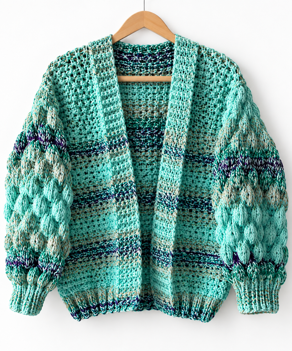 CARDIGAN AQUA