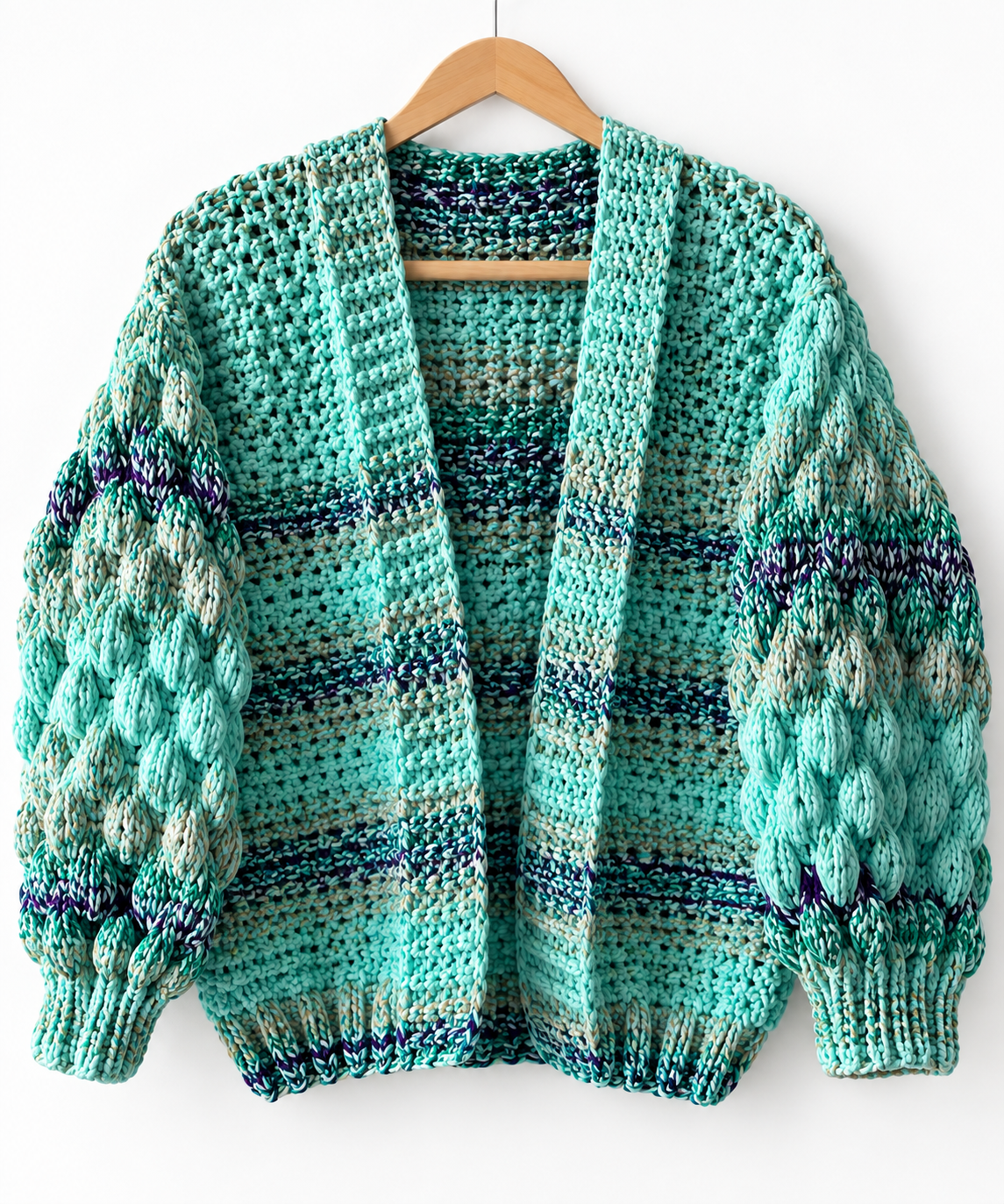 CARDIGAN AQUA