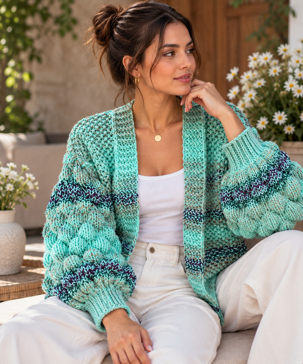 CARDIGAN AQUA